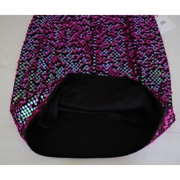 SHO x Tadashi Shoji Sz XL Hot Pink Sequin Surplice Neck Body-Con Dress - Picture 15 of 16